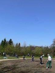 Sonntagsarbeit im Volkspark zu Hamburg