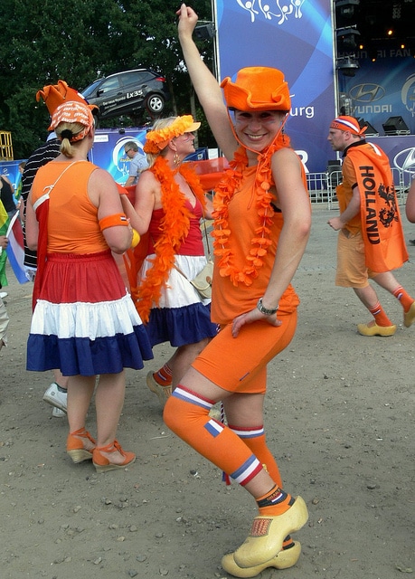Die Freude von Holland im Fan Park Hamburg