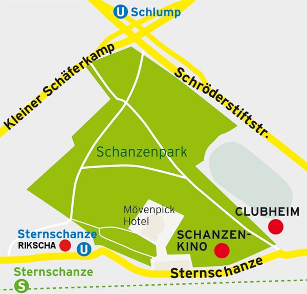 Lageplan Schanzenkino Sternschanzenpark