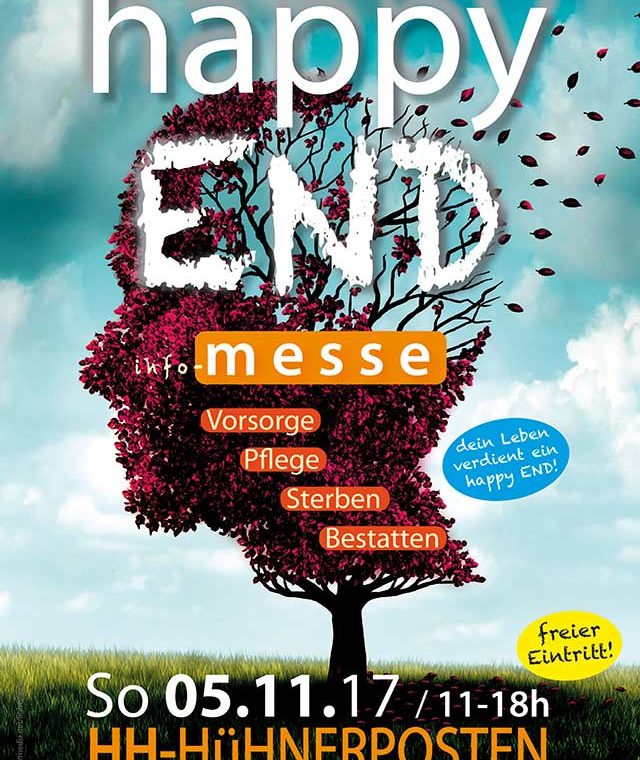 Happy End - Bestattungsmesse Plakat