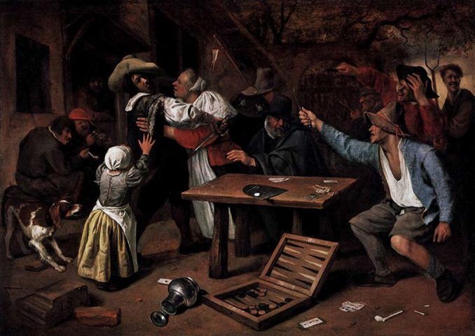 Jan Steen "Streit um ein Kartenspiel", 1665