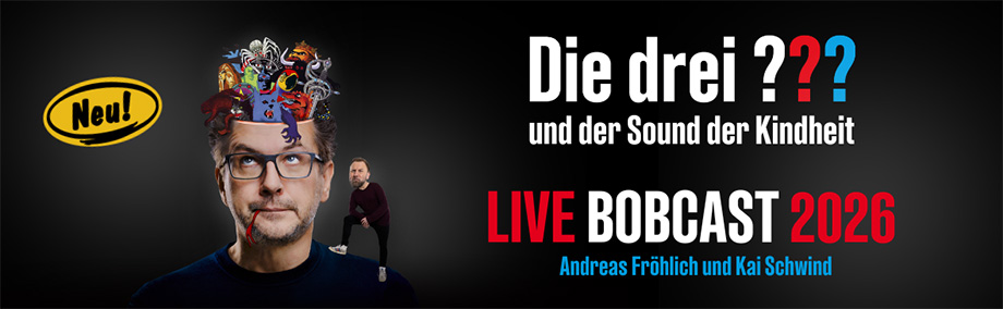 Banner: „Die drei ???“-Podcast erneut auf Tour