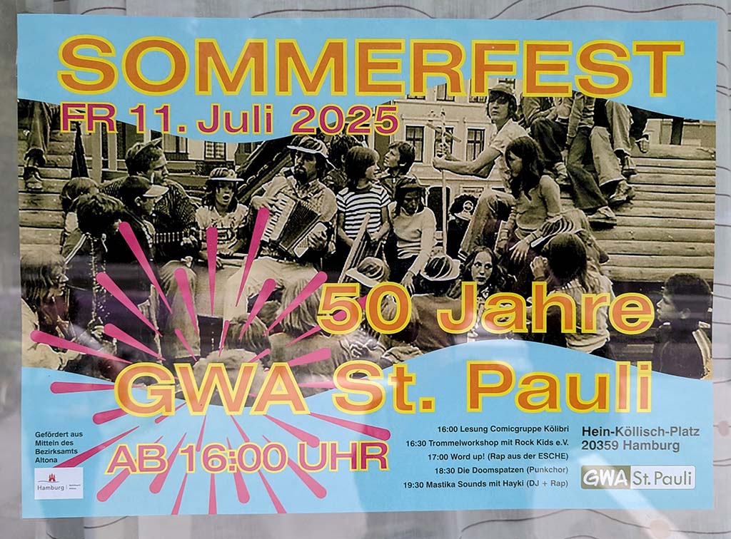 Plakat: GWA St. Pauli Sommerfest 2025