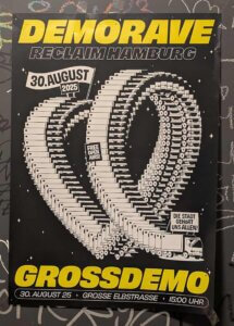 Plakat Demorave Großdemo - Reclaim Hamburg