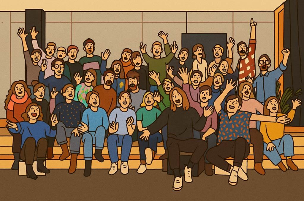 Hamburger Kneipenchor gezeichnet