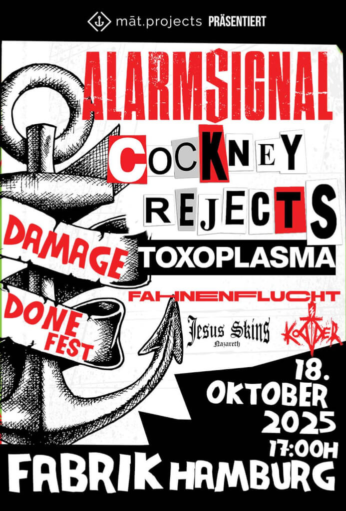Plakat: Damage Done Fest in der Fabrik im Alarmsignal