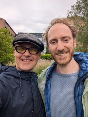 Gründer des Body Rhythm Festivals Hamburg Ben Schüz (re) mit Mark Max Henckel