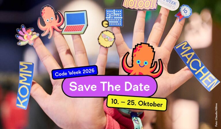 Plakat: Code Week Hamburg vom 10. bis zum 25. Oktober 2026