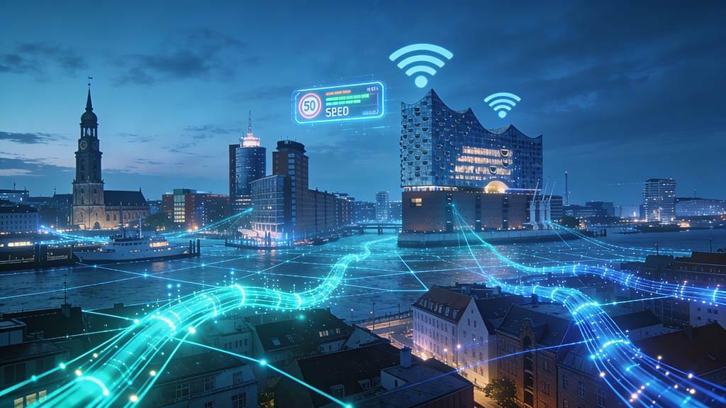 Symbolbild: Streaming in Hamburg und Versorgung mit Glasfaser