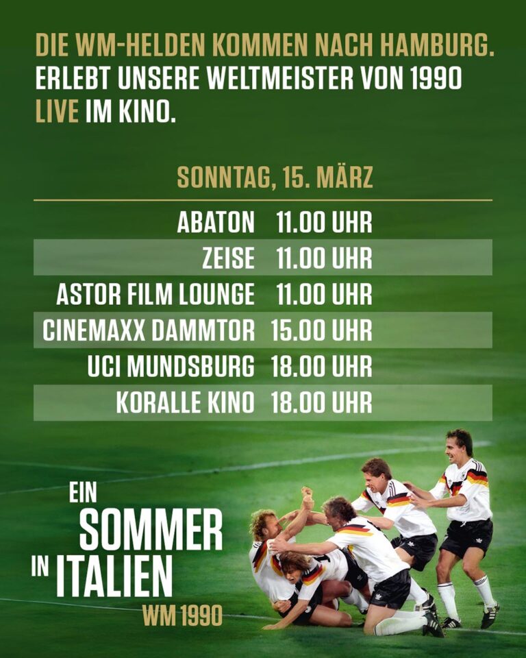Ein Sommer in Italien: Die WM 1990 in Hamburg