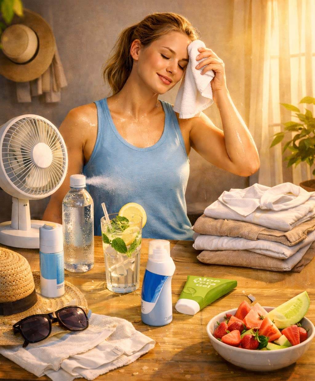 Was bei großer Hitze gegen lästiges Schwitzen im Alltag hilft