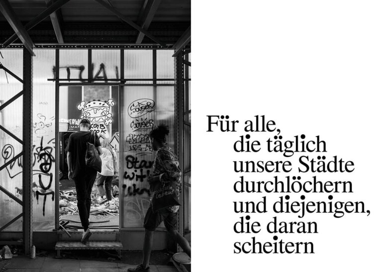 Hamburger Bannerplakat mit Spruch zum Architektur Sommer goes KEBAP