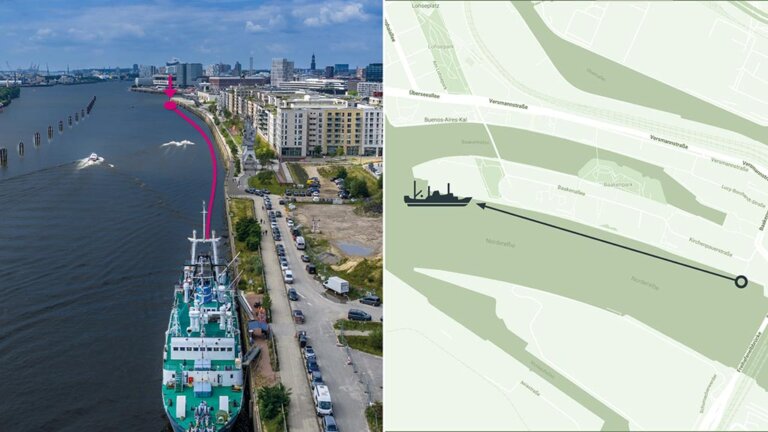 MS Stubnitz in Hamburg Liegeplatz Baakenhöft