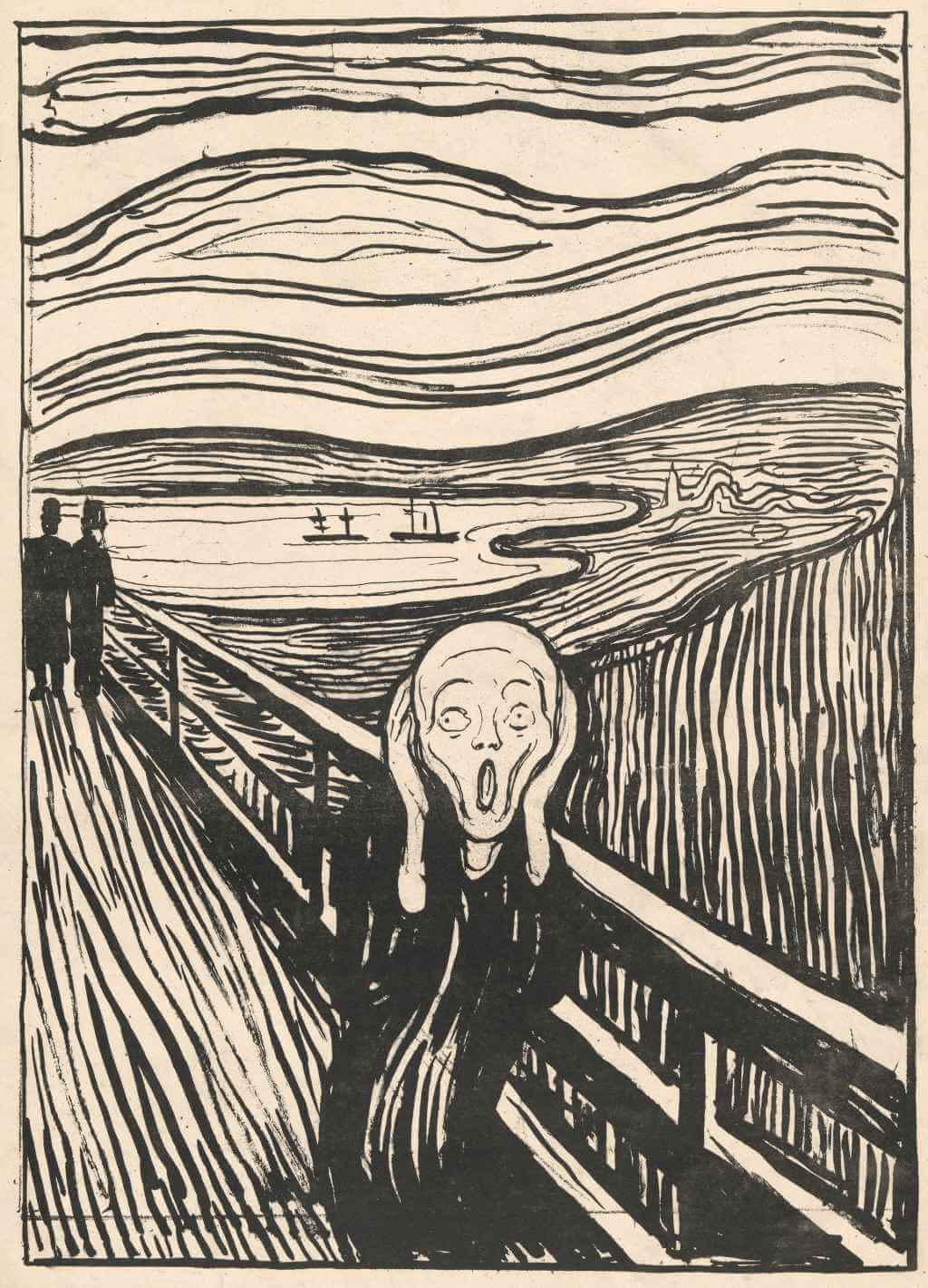 Maria Lassnig und Edvard Munch: Malfluss = Lebensfluss in der Kunsthalle 1 Gemälde: Edvard Munch - Der Schrei. Foto: Christoph Irrgang