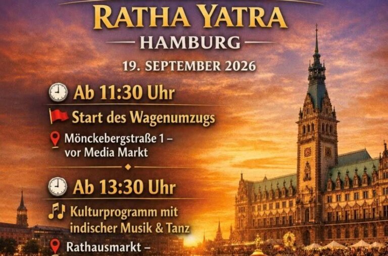Online-Schild: Ratha-Yatra-Festival Hamburg 2026