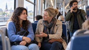 Zivilcourage im HVV. Menschen in der Hamburger U-Bahn