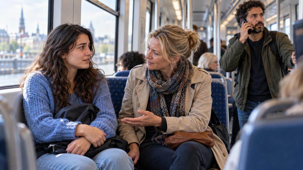 Zivilcourage im HVV. Menschen in der Hamburger U-Bahn