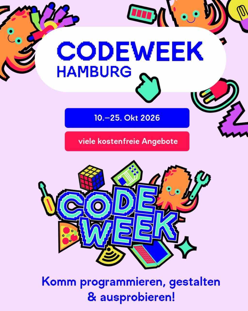 Online-Banner: Code Week Hamburg 2026